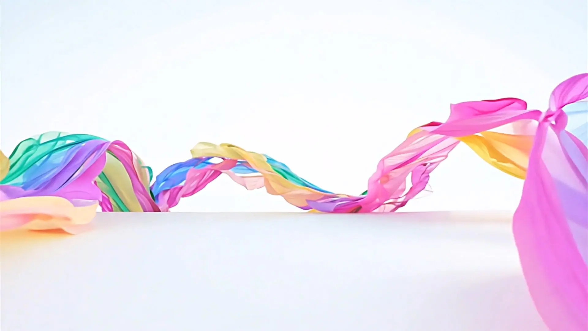 Colorful Ribbon Flow Background for Dynamic Title Animation